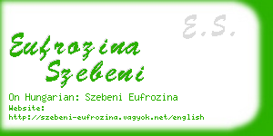 eufrozina szebeni business card